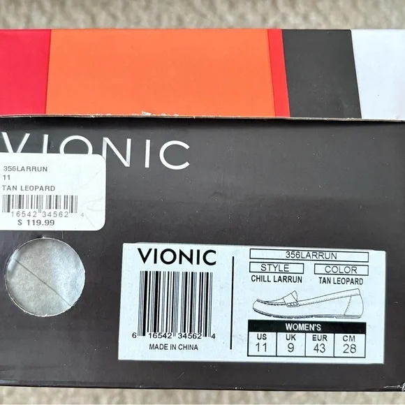 Vionic Women's Leopard Print Flats - Picture 2 of 5